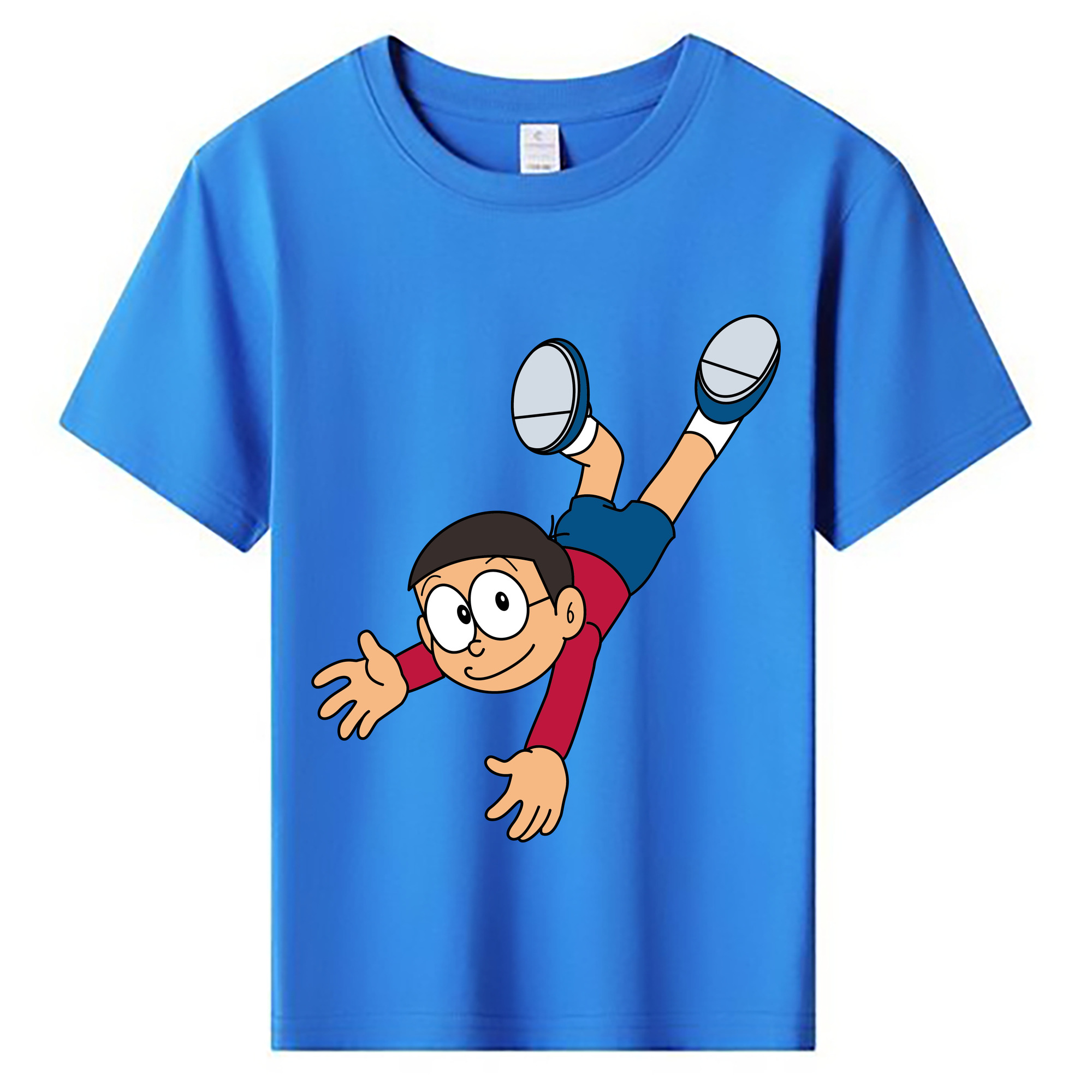 （画像用） ドラえもん 野比 のび太 Doraemon Nobita Nobi 綿100％キッズTシャツ（フロントプリント）